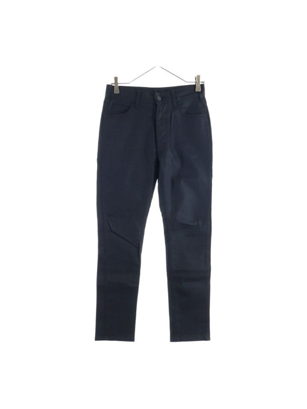 Celine Coating Denim Straight Pants Black Jeans